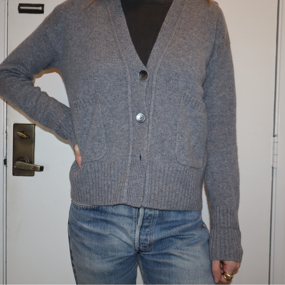 Cashmere Gray Women's Cardigan Sweater